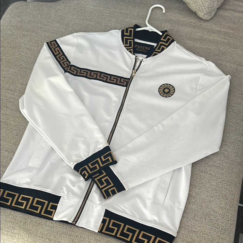 White and Black Men's Jacket